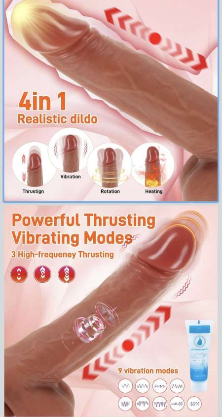 Gode télécommandé 22cm réaliste