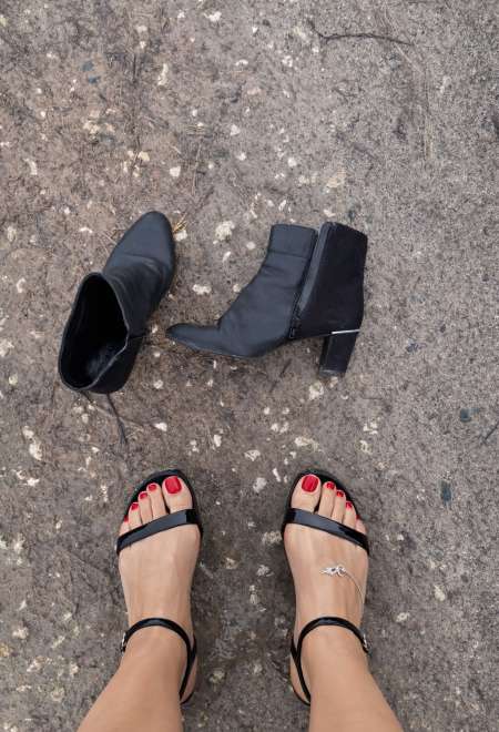 Chaussure à talon odorante